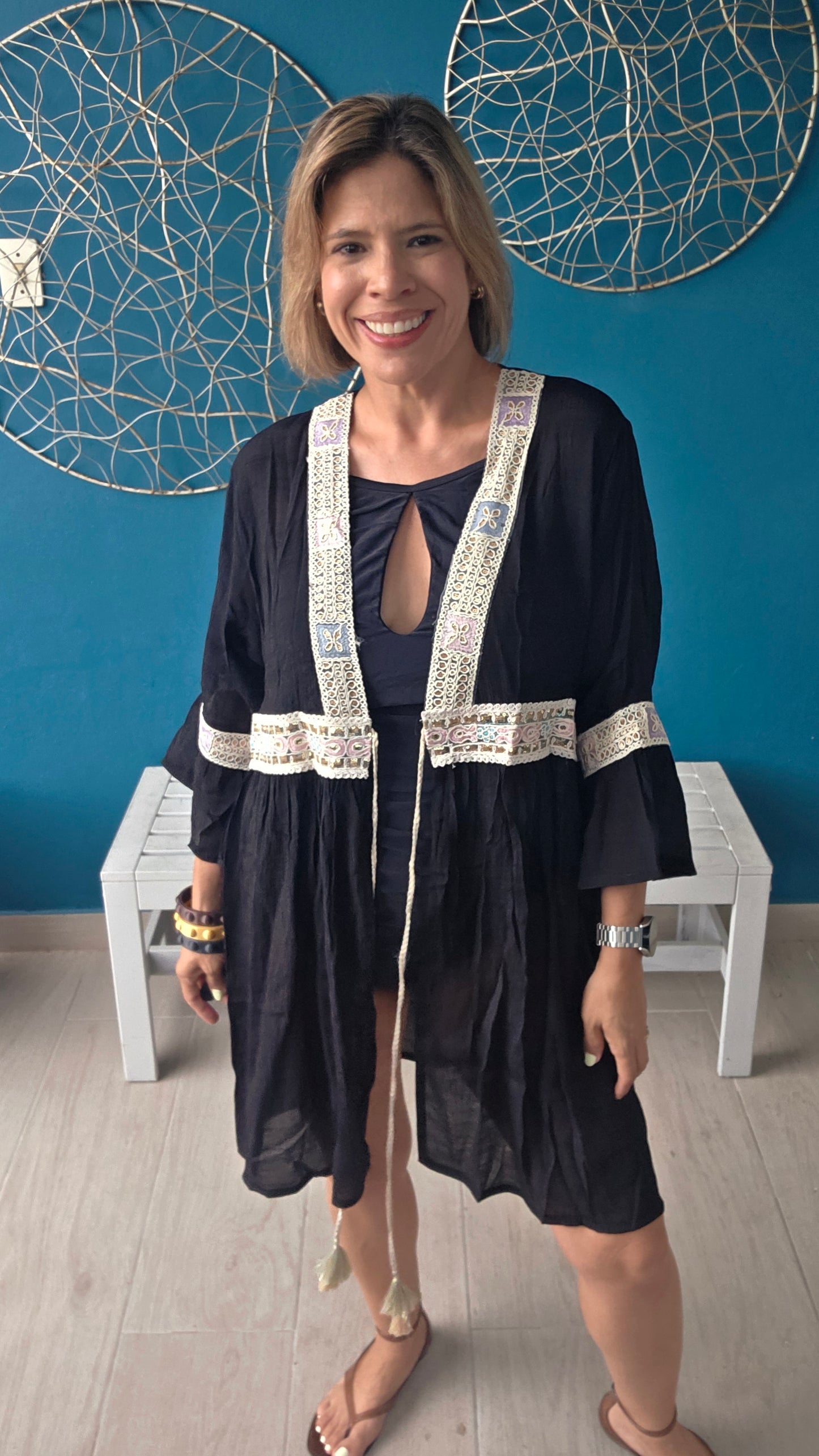 Boho Embroidered Cover Up