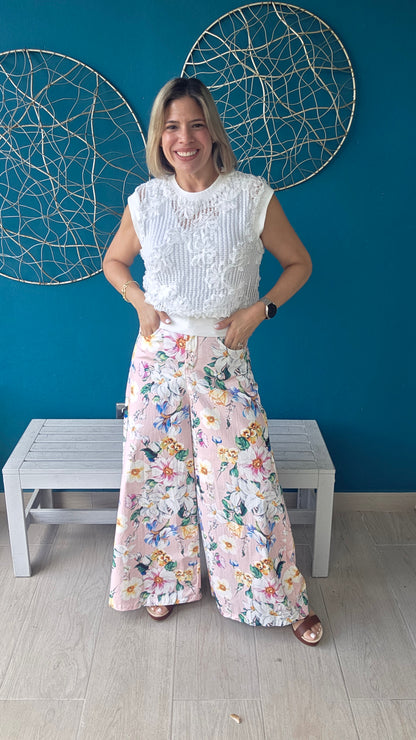 Flowers Palazzo Pants