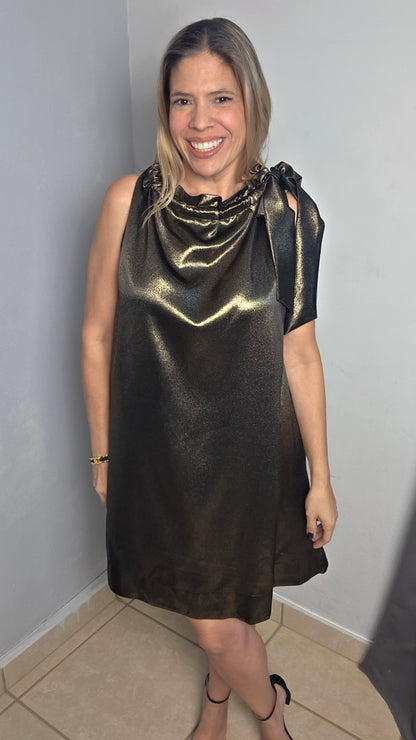 Pat Gold/Black Dress