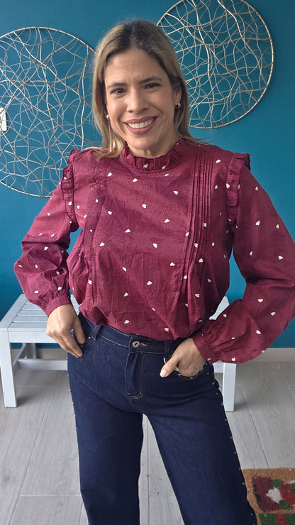 Hearts Long Sleeve Top