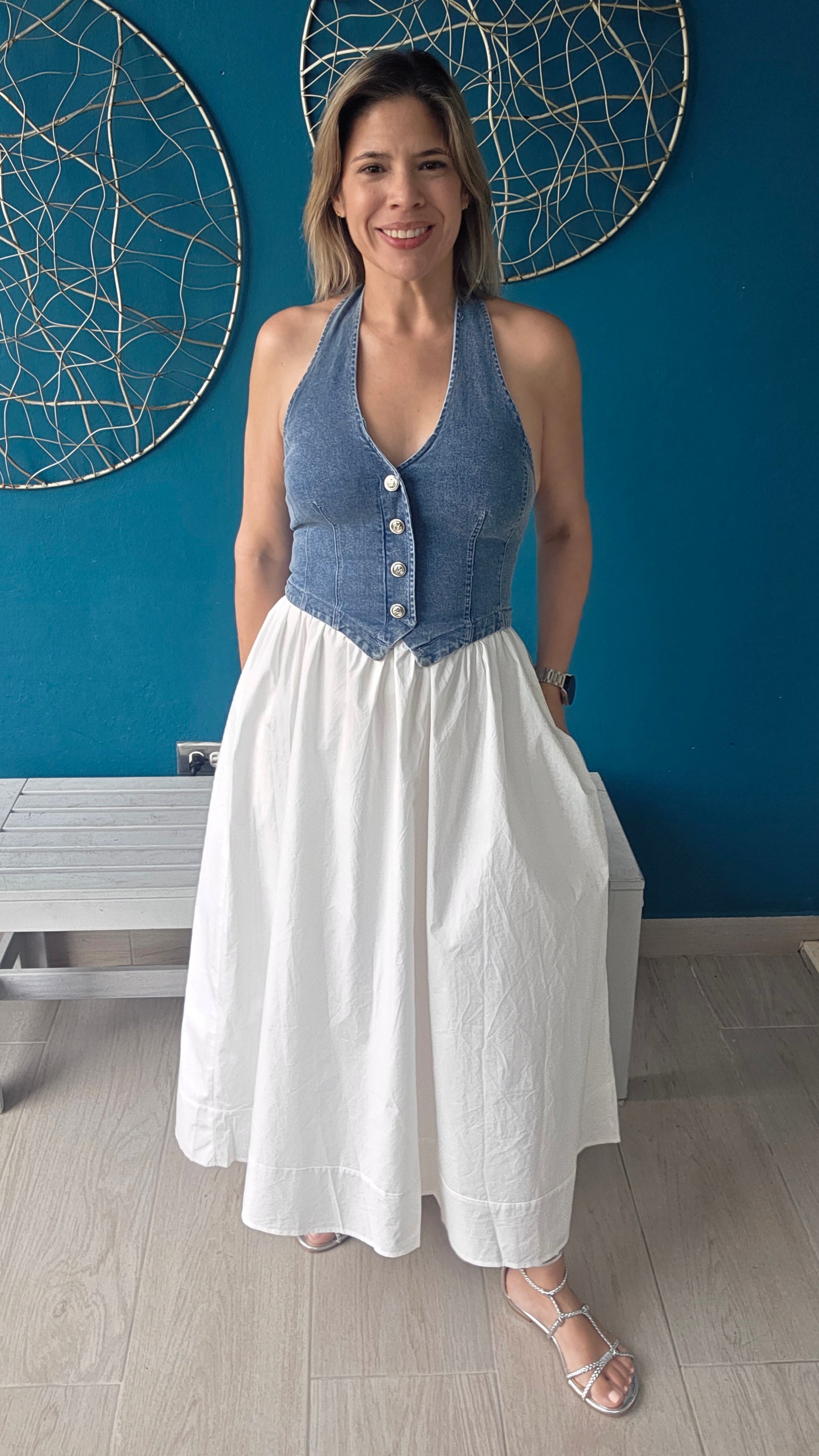 Simply Perfect Denim Midi Dress