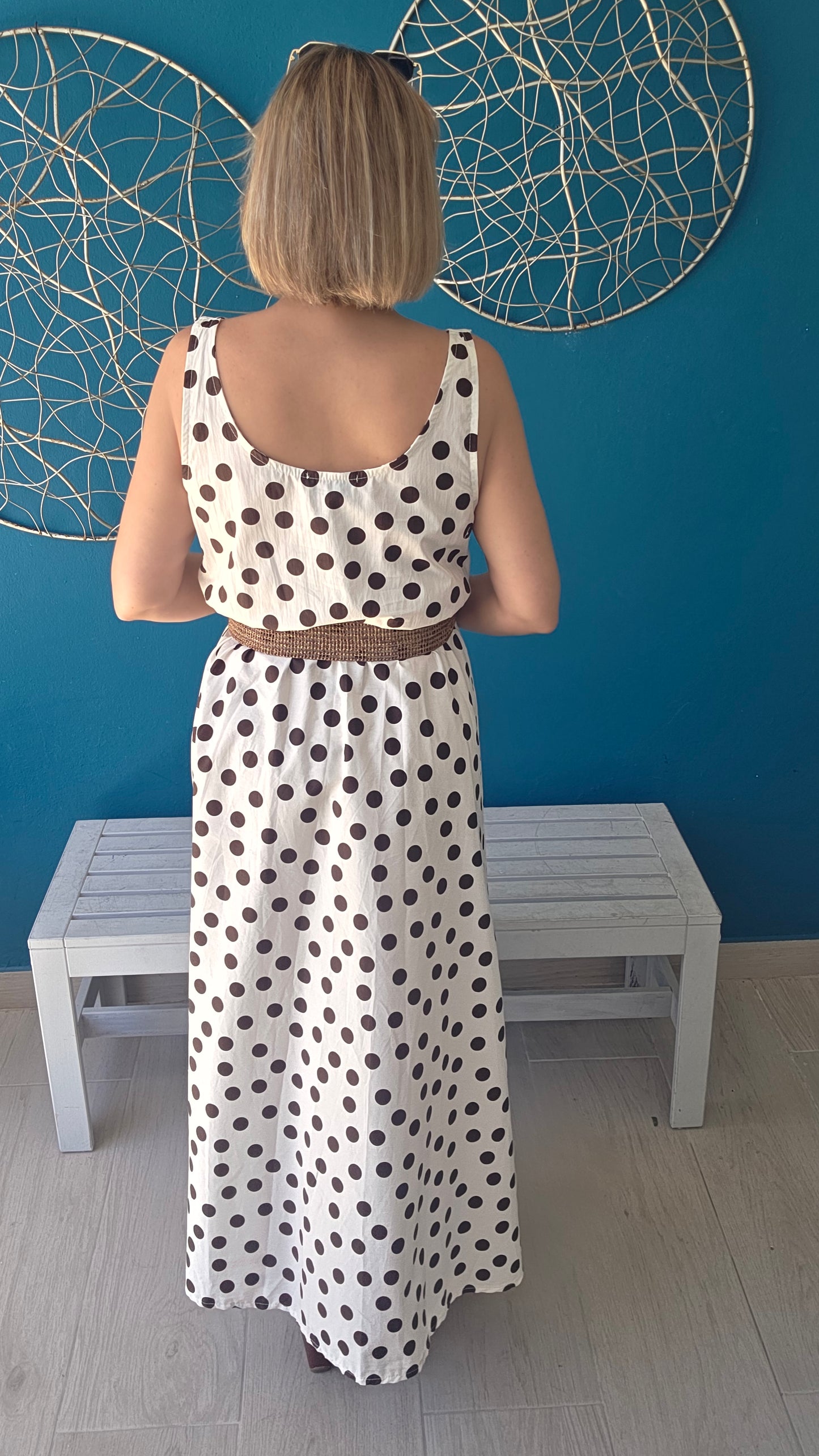 Polka Dots Belted Dress