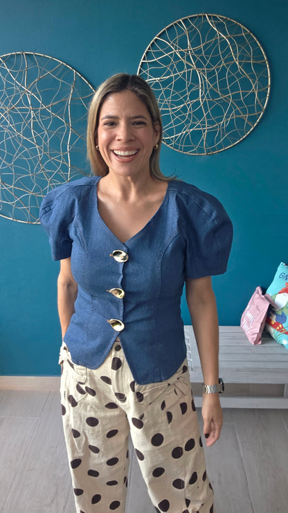 Debbie Denim Top