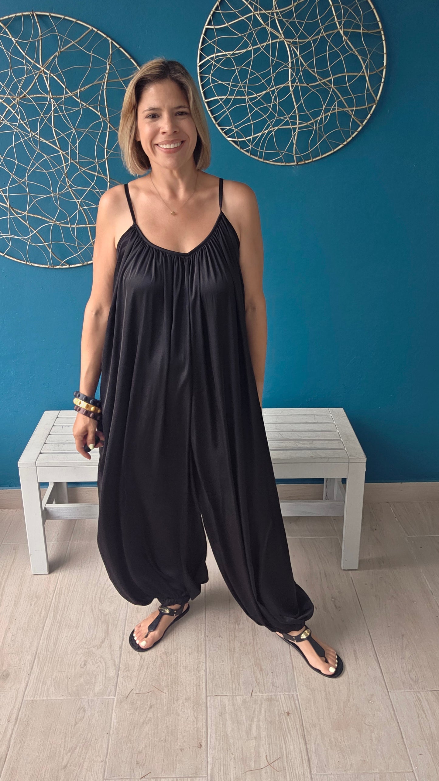 Aladin Style Satin Jumpsuit
