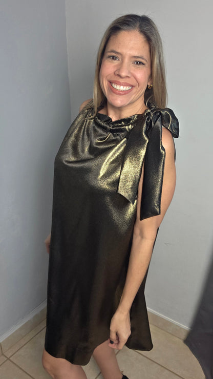 Pat Gold/Black Dress