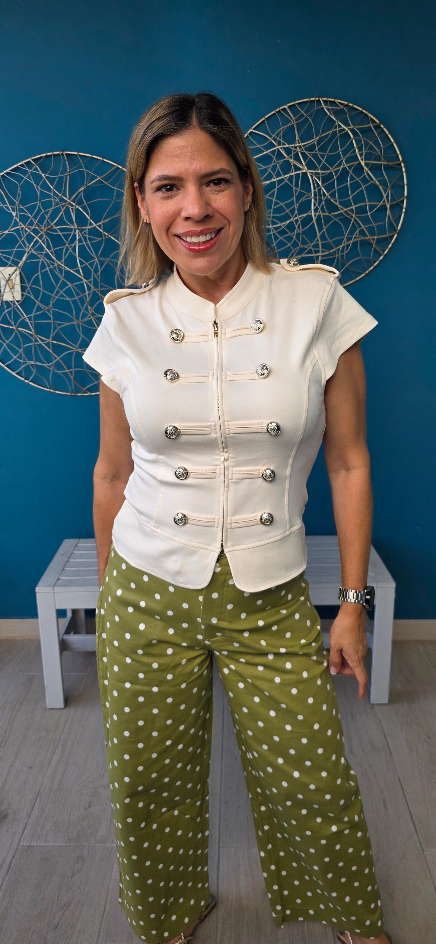 Alma Military Inspired Top