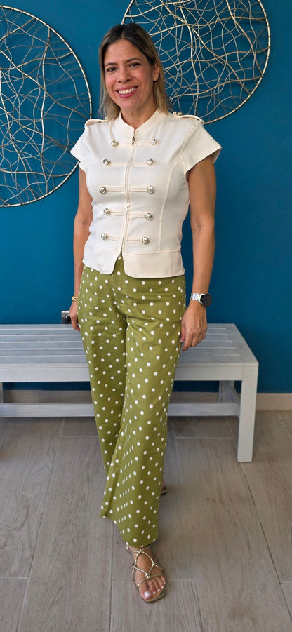 Alma Military Inspired Top