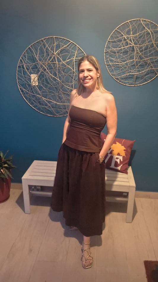 Corset Lined Strapless Dress