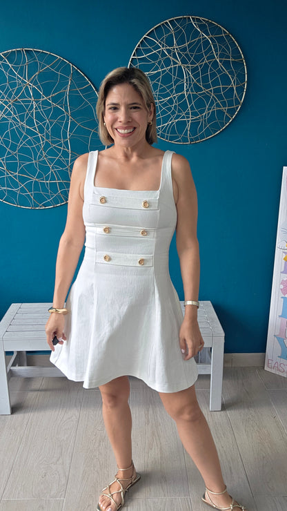 Alicia White Mini Dress