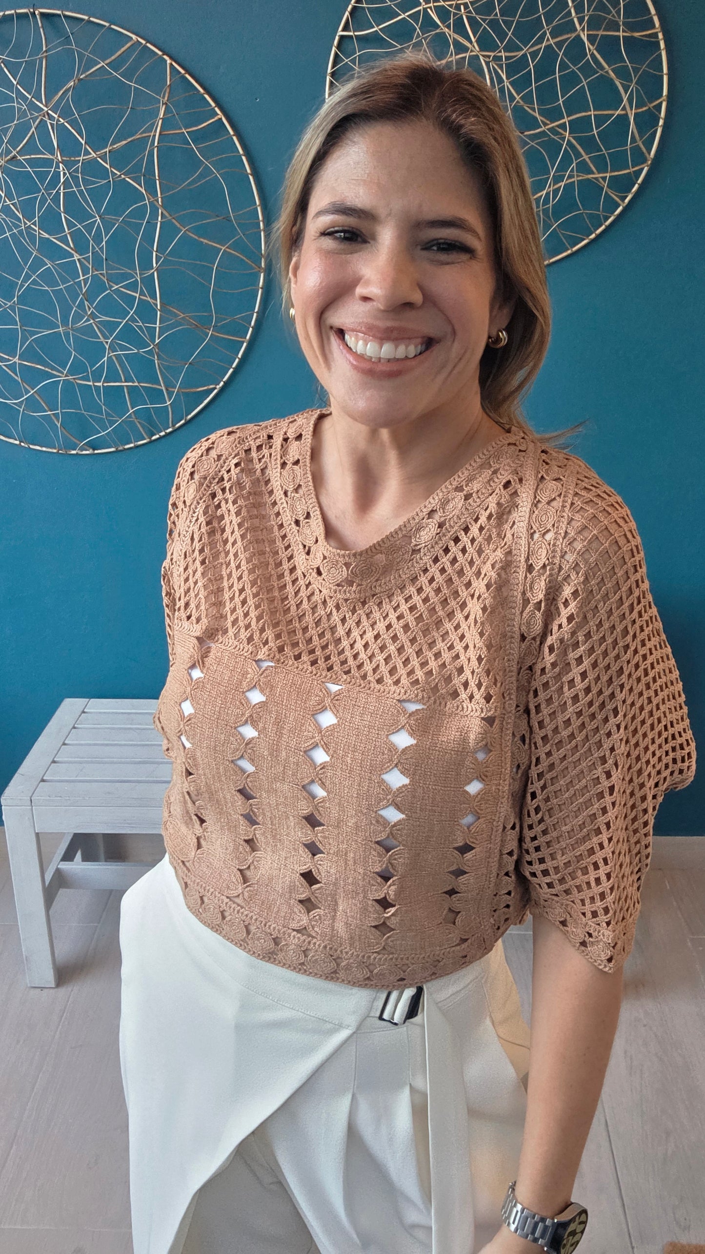 Kelly Crochet Knit Top