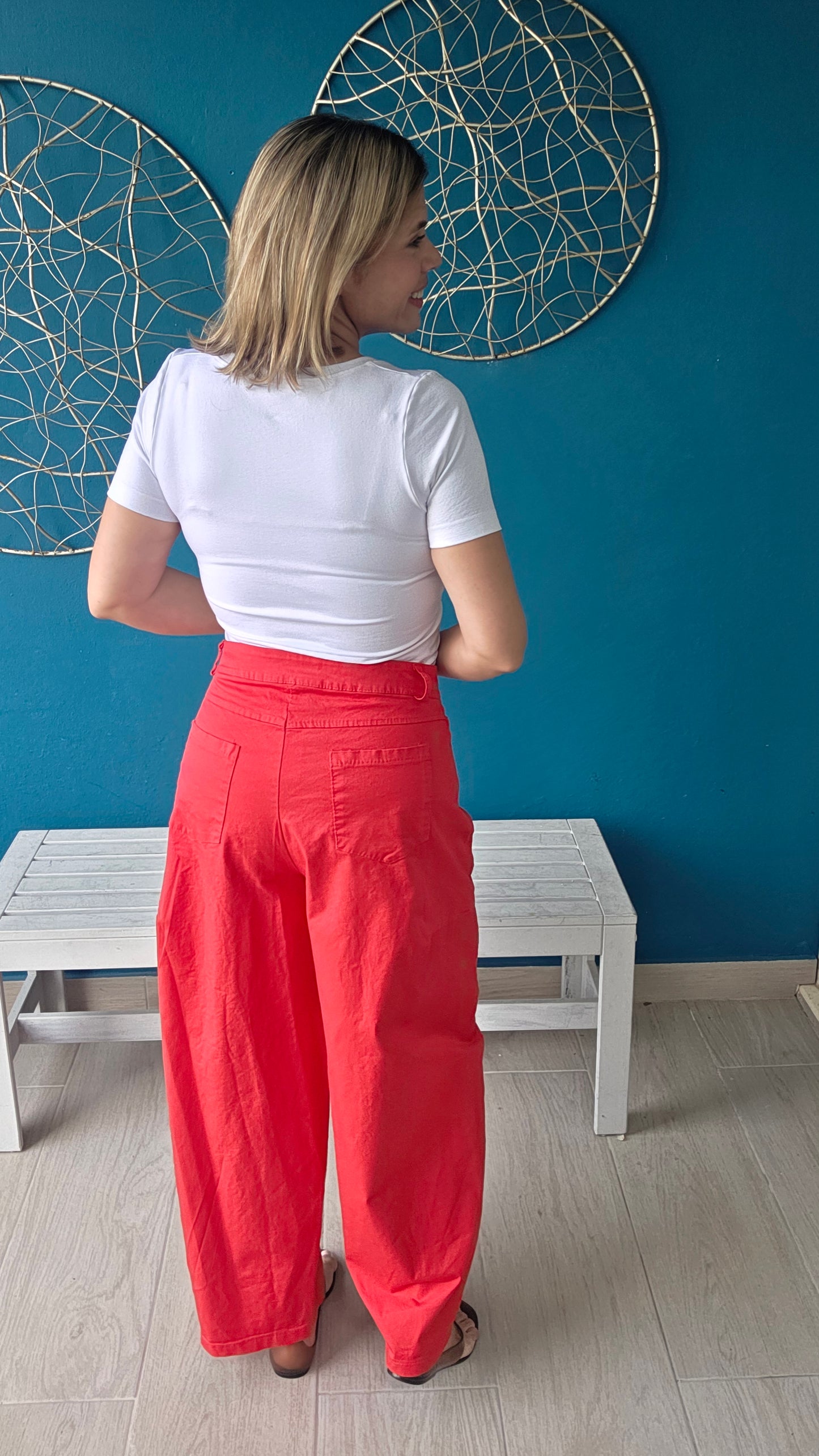 Barrel Pants with Scarf