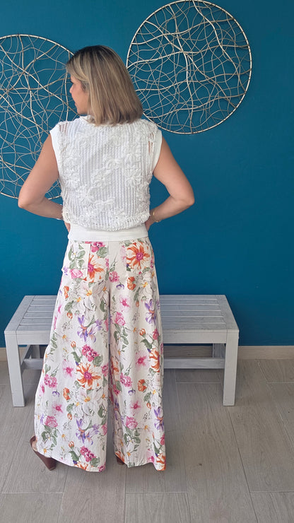 Flowers Palazzo Pants