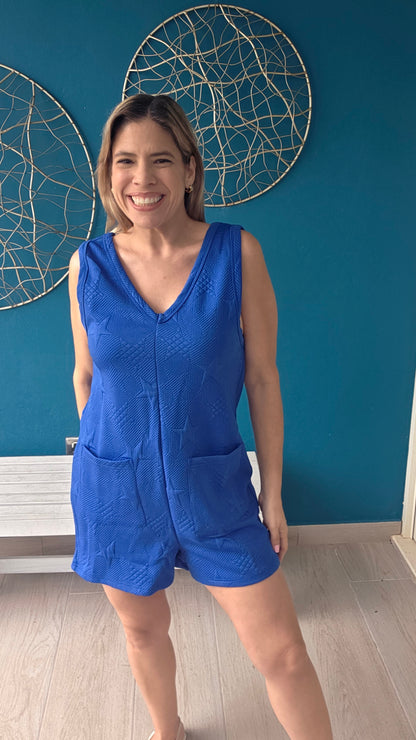 Star V-neck Romper