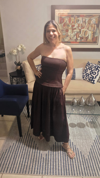 Corset Lined Strapless Dress