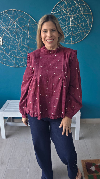 Hearts Long Sleeve Top