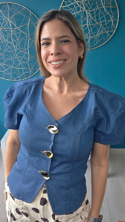 Debbie Denim Top