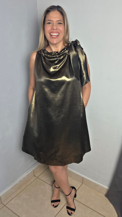 Pat Gold/Black Dress