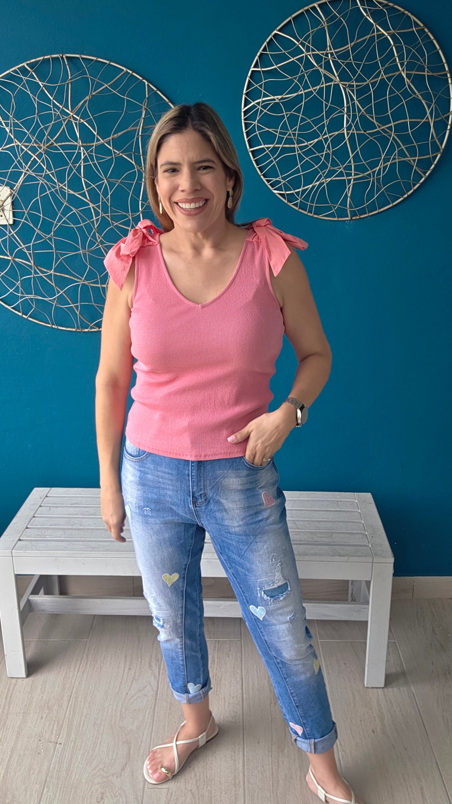 Heart Embroided Jeans