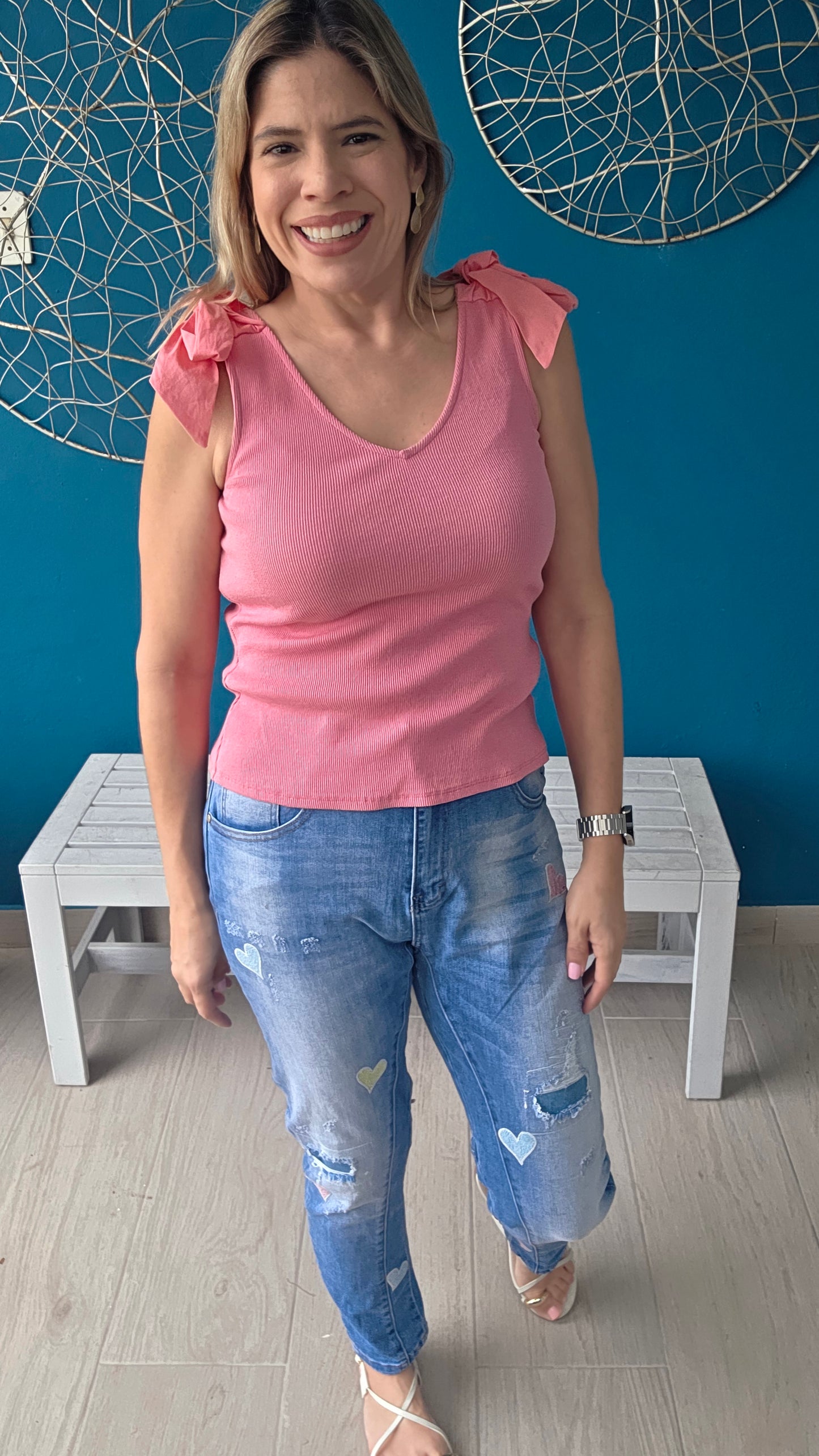 Heart Embroided Jeans