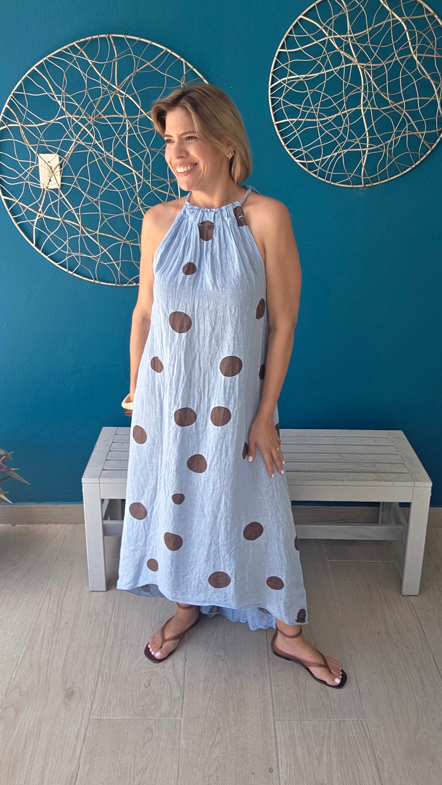 Polka Dots Halter Dress