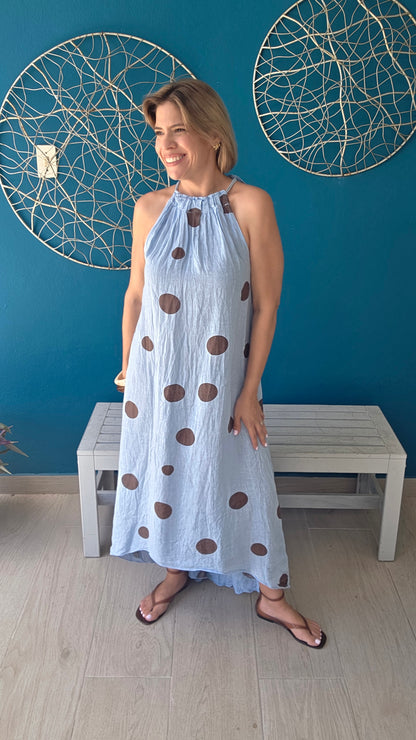 Polka Dots Halter Dress