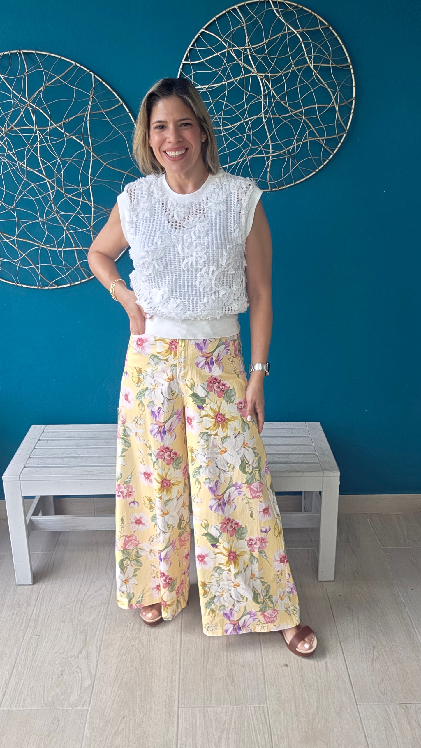 Flowers Palazzo Pants