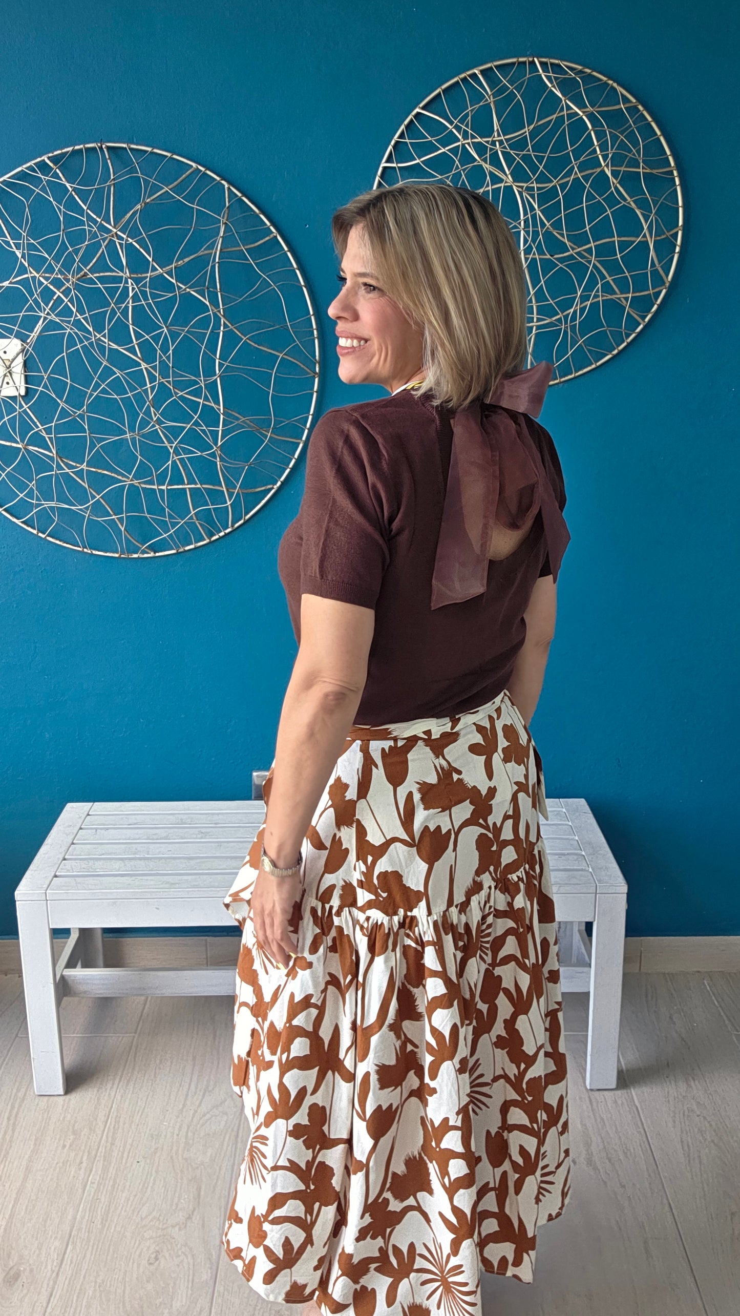 Flowers Wrap Skirt
