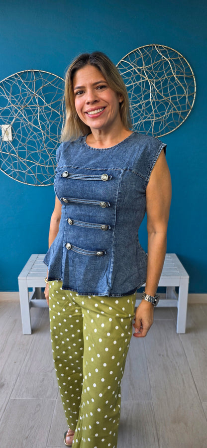 Valentina Denim Top