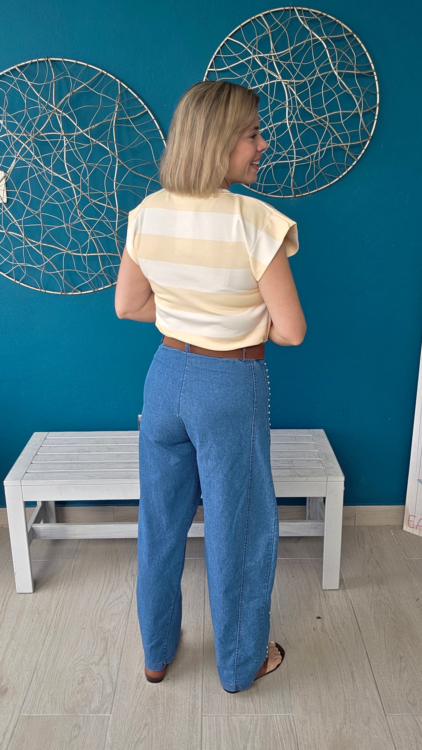 Stud Barrel Jeans
