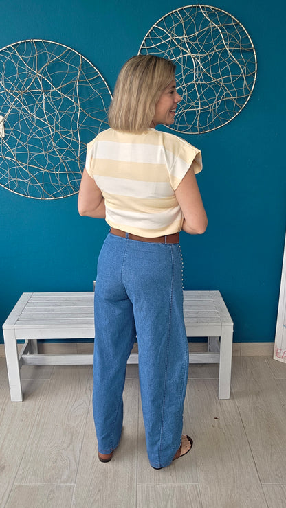 Stud Barrel Jeans