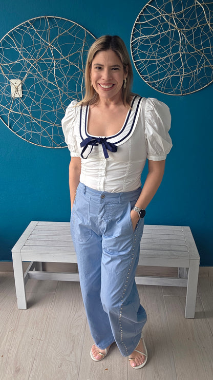 Pre Order - Studs Barrel Pants (Available Feb. 16-27)