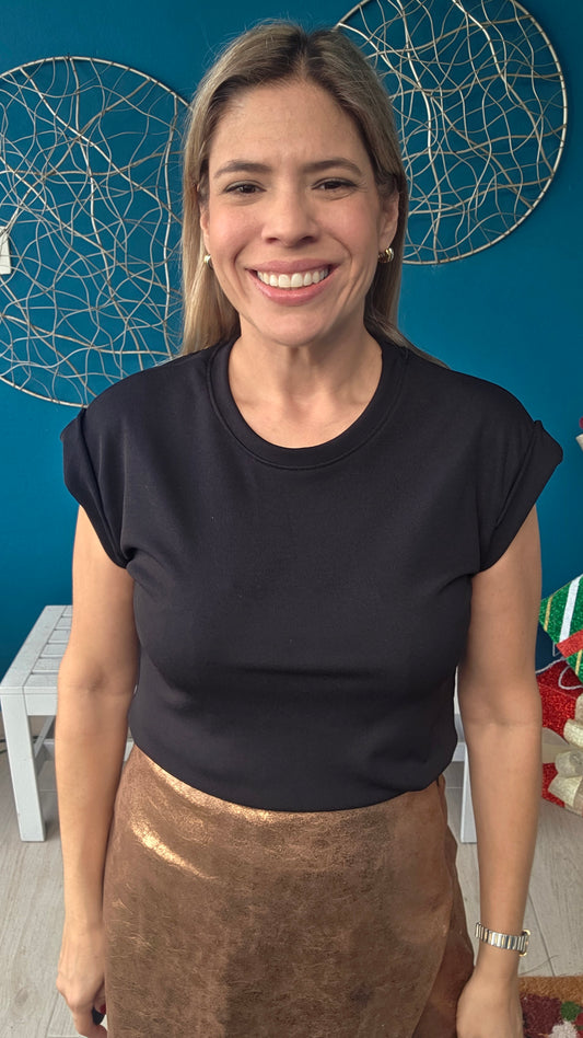 Ashbey Rib Black Top