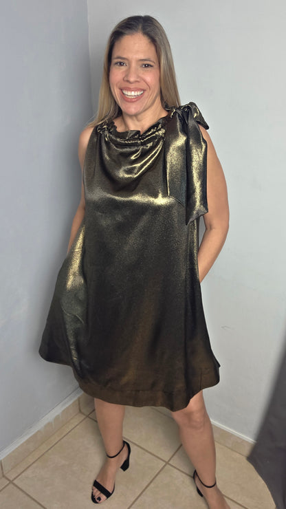 Pat Gold/Black Dress