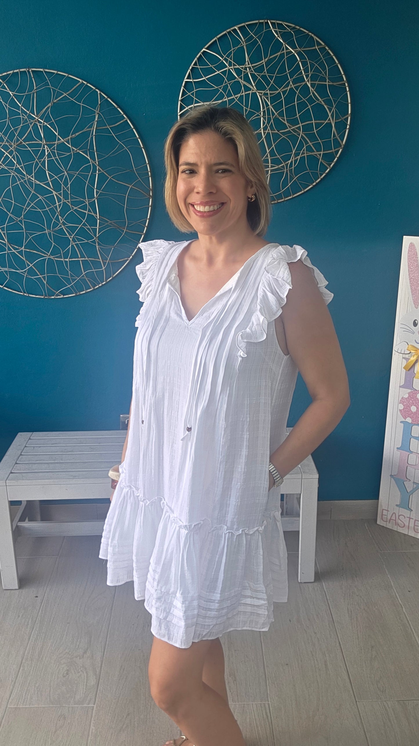 Valeria White Mini Dress