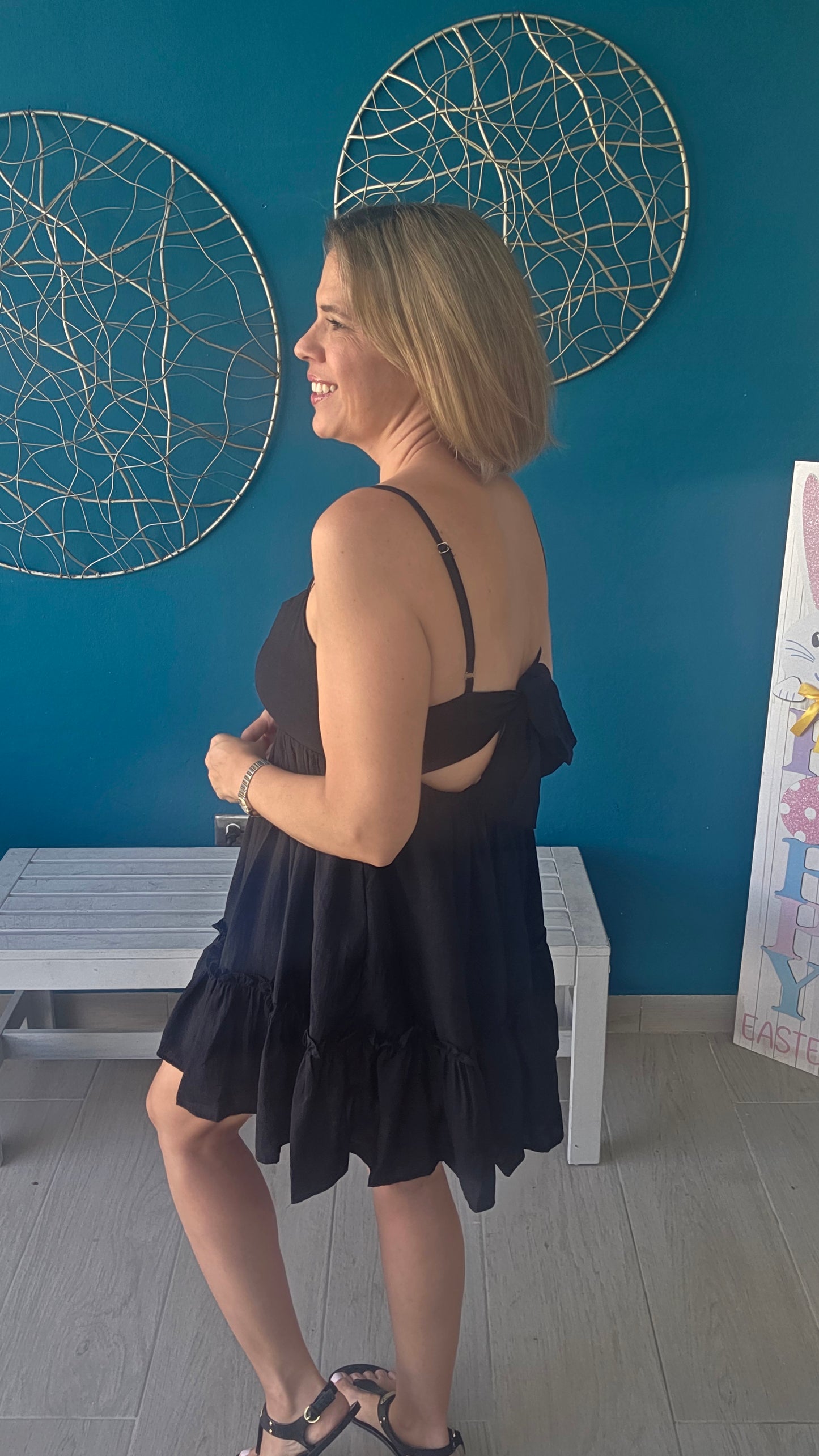 Black Mini Dress with hidden short