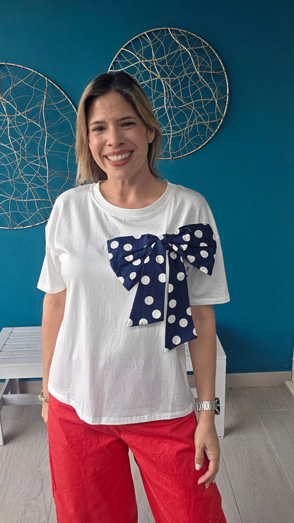 Carly Polka Dot Bow T-Shirt