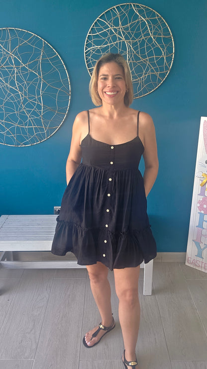 Black Mini Dress with hidden short