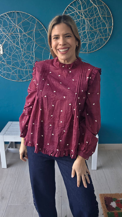 Hearts Long Sleeve Top