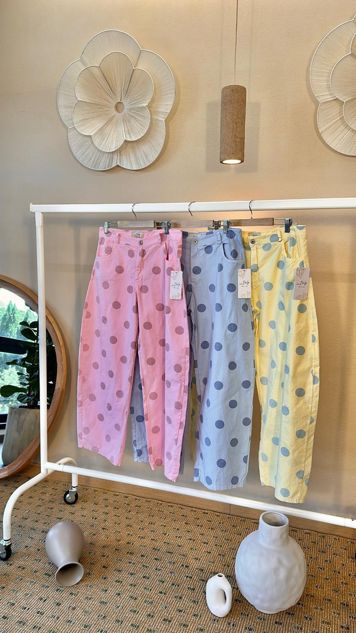Polka dots pastel barrel pants (pre order: available aprox. April 24)