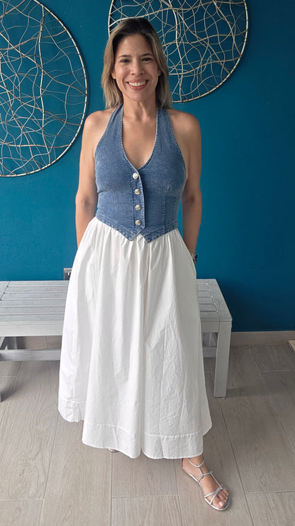 Simply Perfect Denim Midi Dress