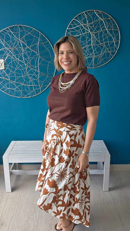 Flowers Wrap Skirt