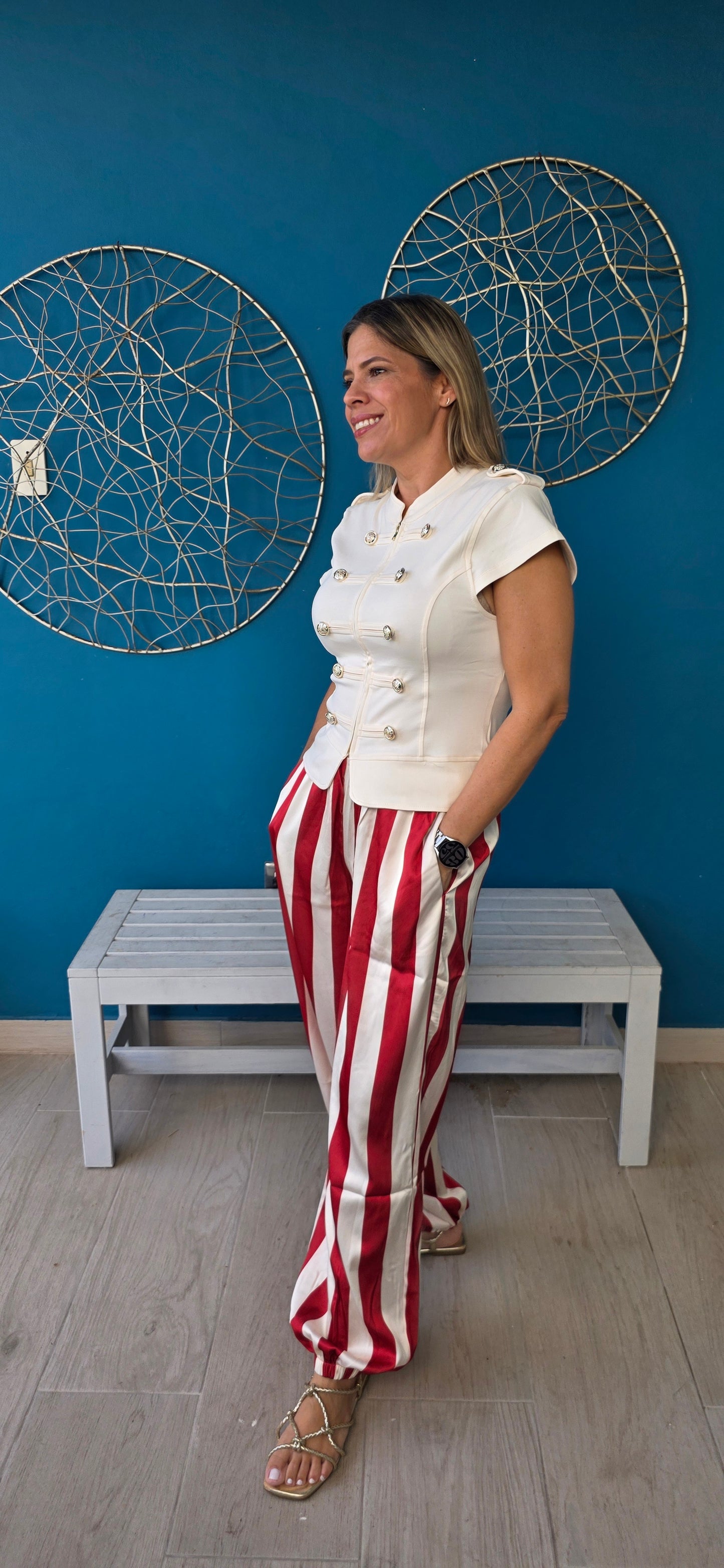 Vera Stripe Ballon Pants