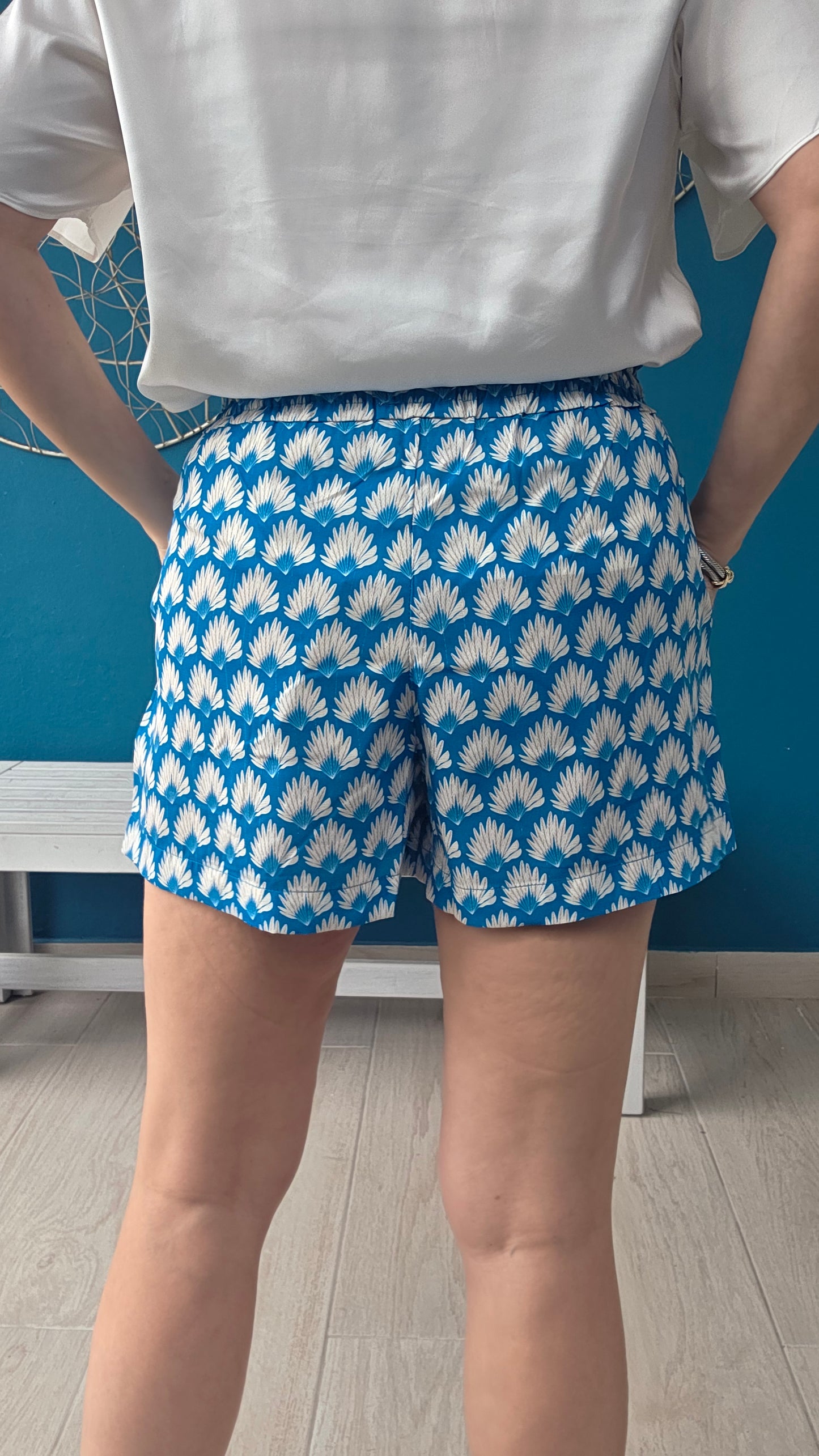 Printed Turquoise Shorts ✨