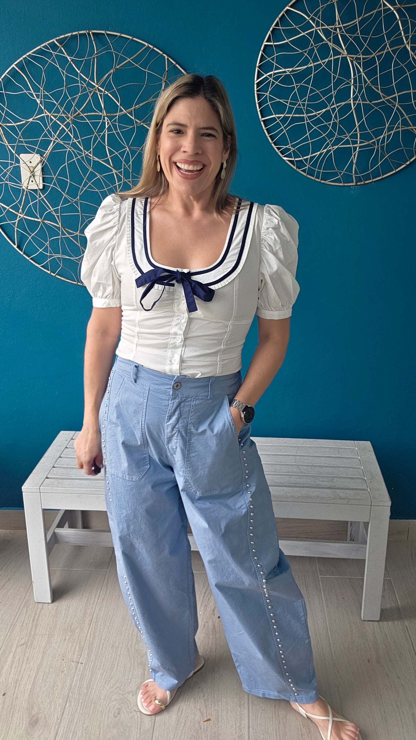 Pre Order - Studs Barrel Pants (Available Feb. 16-27)