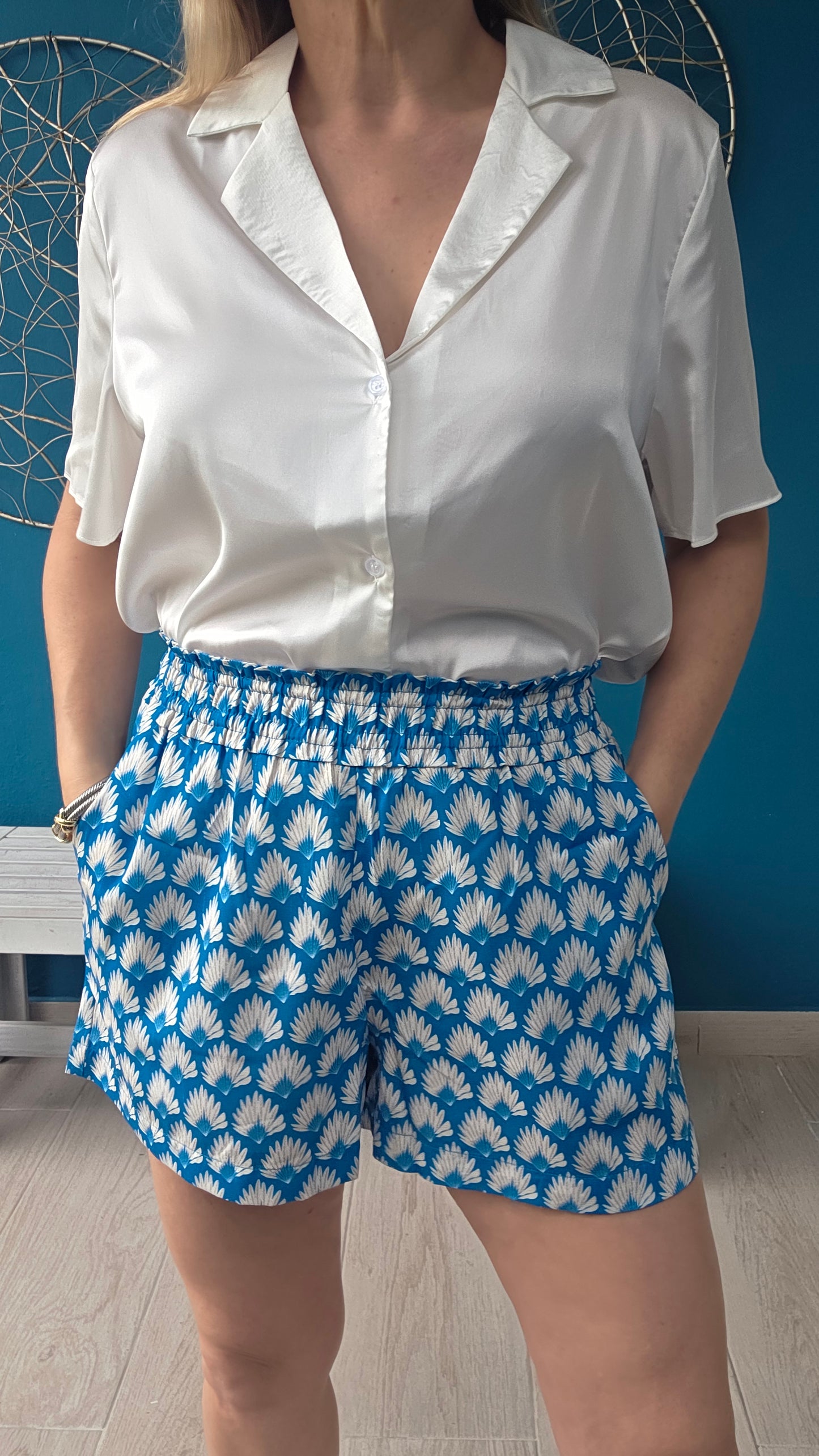 Printed Turquoise Shorts ✨