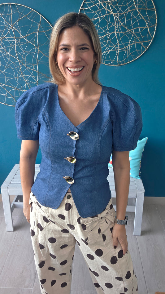 Debbie Denim Top
