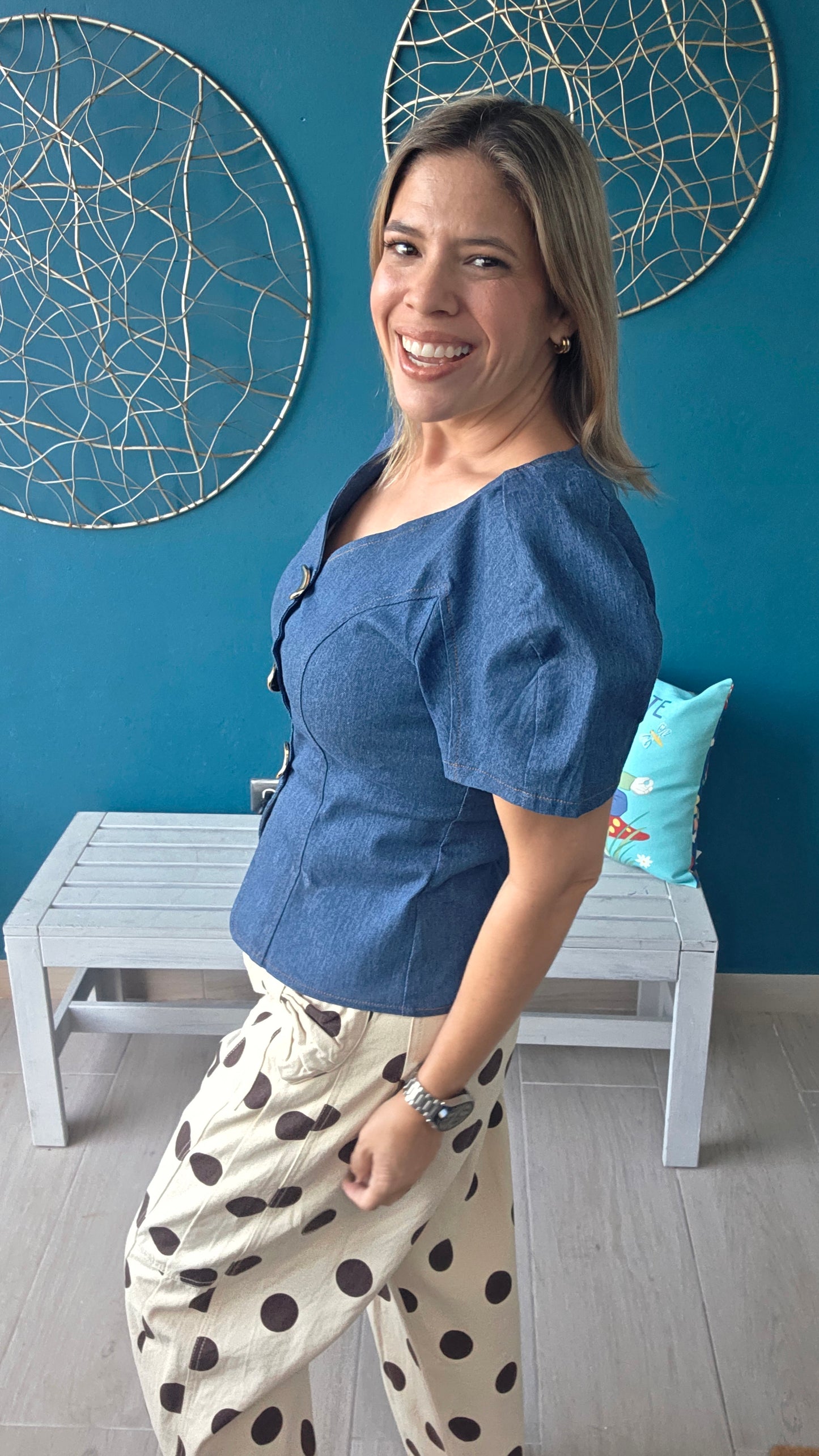 Debbie Denim Top