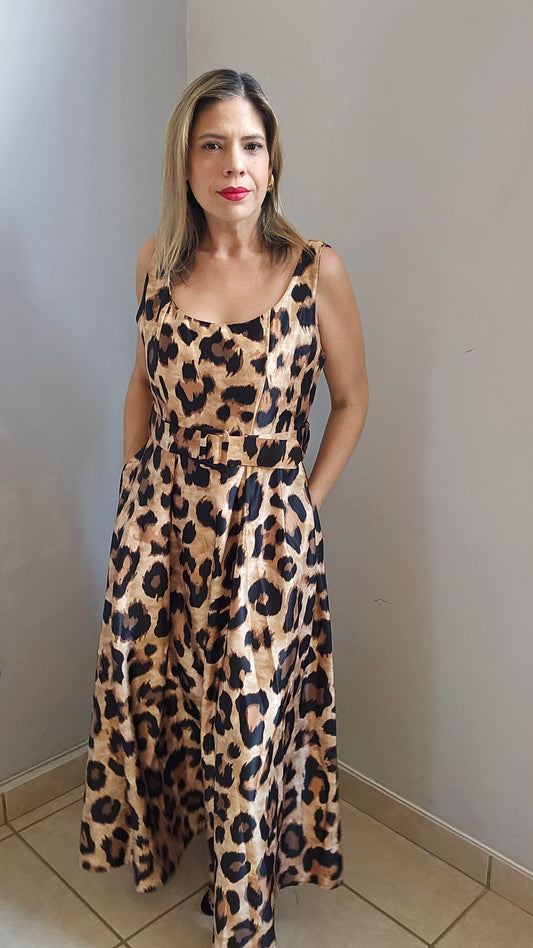 Leopard Belted Dress