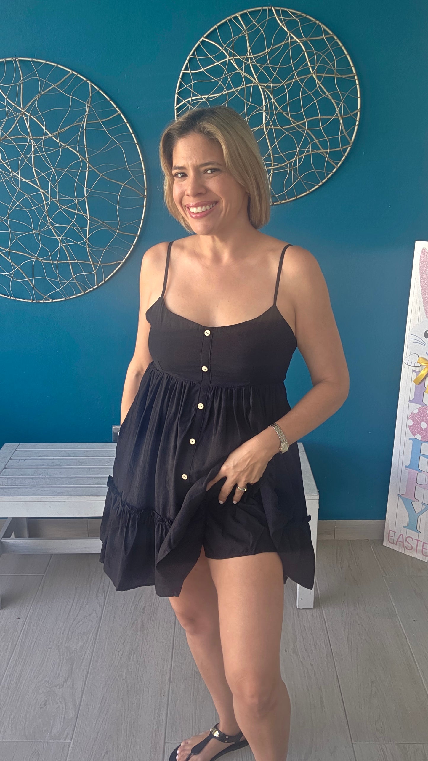 Black Mini Dress with hidden short