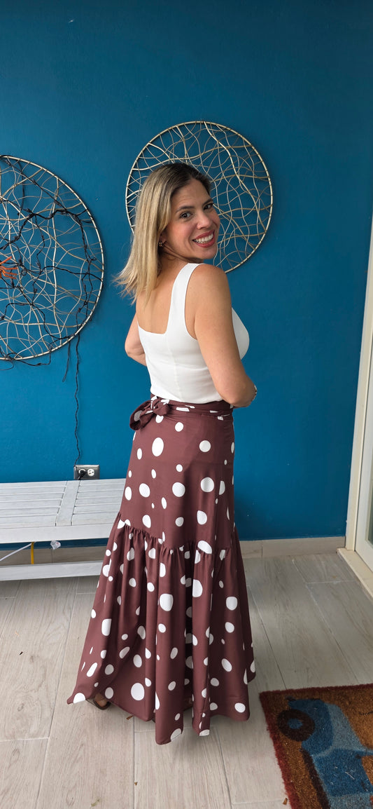 Chocolate Polka Dots Skirt/Dress
